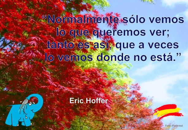 Normalmente sólo vemos lo que queremos ver; tanto es así, que a veces lo vemos donde no está.